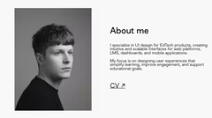 About designer UI design EdTech intuitive scalable interfaces educational goals