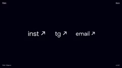 Contact information designer website links copyright year