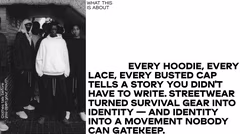 Streetwear style visual presentation elements