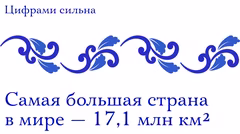 Самая большая страна мира 17,1 млн км²