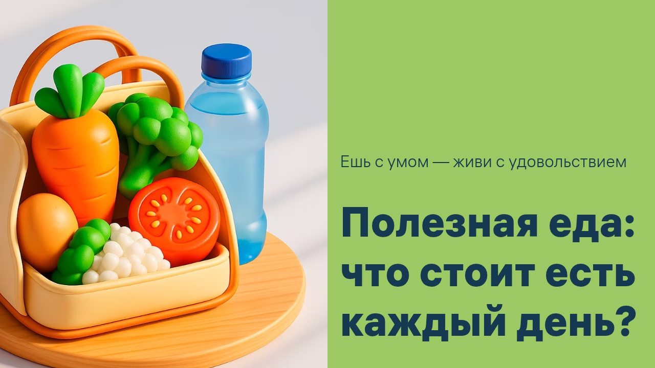 Принципы здорового питания, удовольствие от еды, польза пищи, осознанный выбор, баланс в еде.