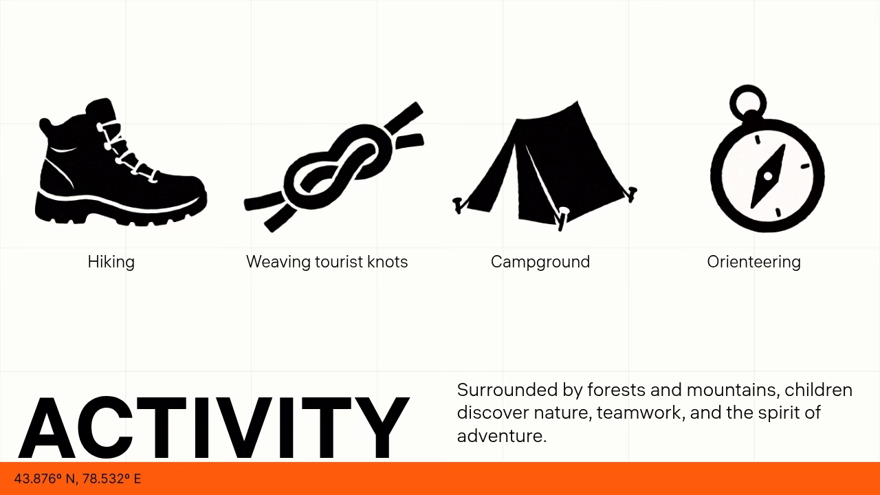 Outdoor activities, forests, mountains, nature discovery, teamwork.