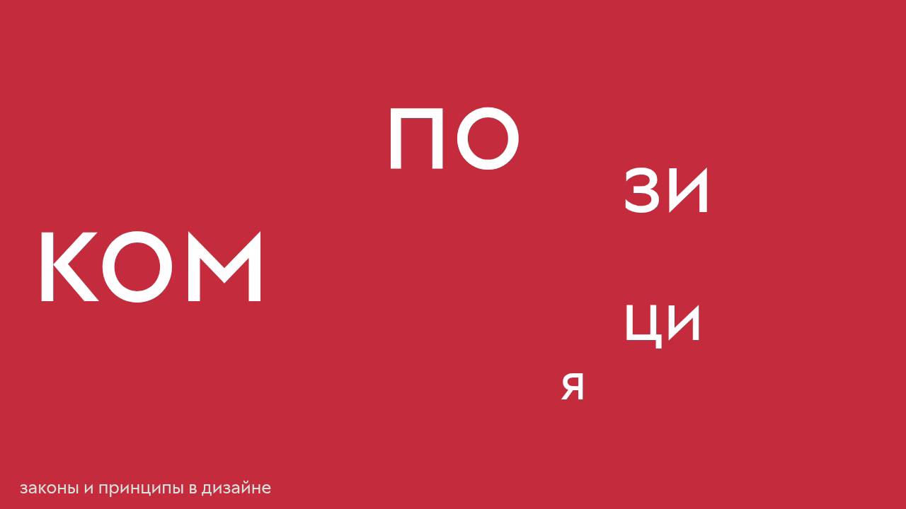 фрагментарное представление слова «композиция» 