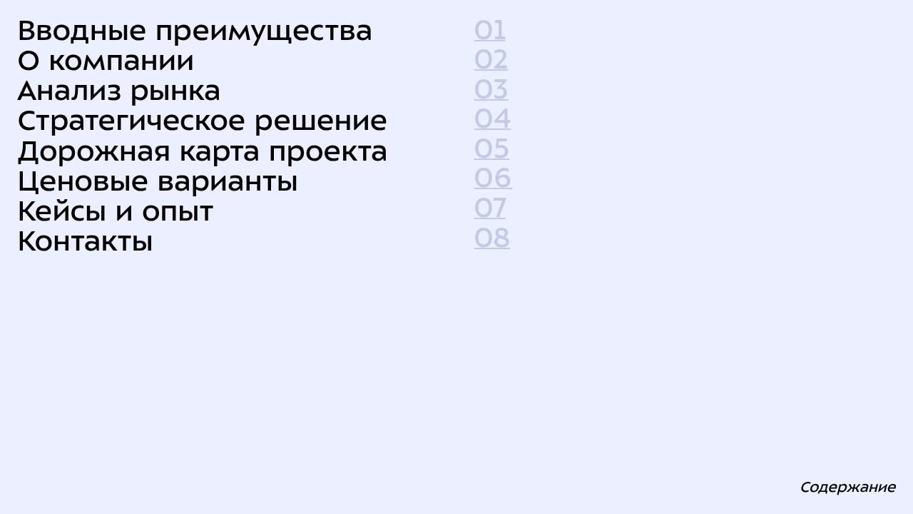 Содержание бизнес-предложения.