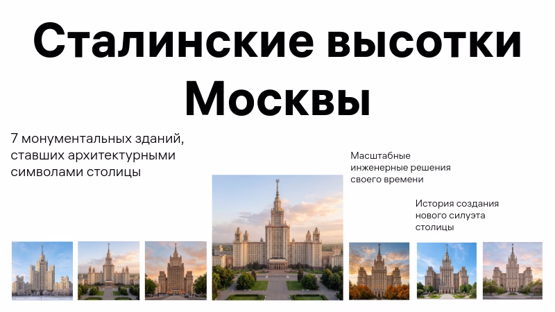 Сталинские высотки Москвы, архитектурное наследие, символика города